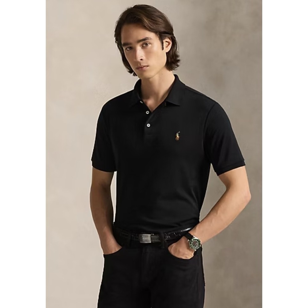 Polo Ralph Lauren Mens Classic Fit Soft Cotton Polo Shirt XXL Black